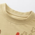 thumbnail image 5 of shoper Toddler Boy Shirts Back to School Shirts Cartoon Print Short Sleeve Fashion Casual Pullover Tops Shirts for Teen Kids Khaki 100, 5 of 5