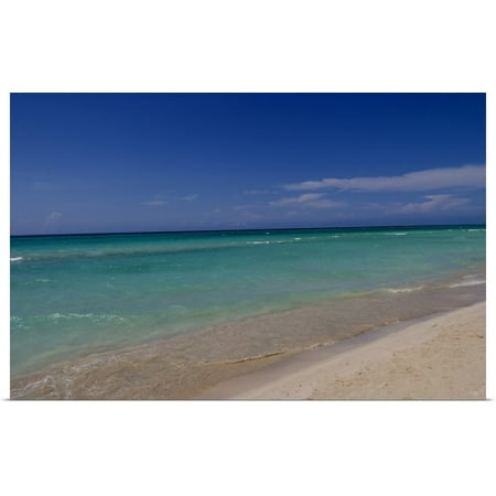 Great BIG Canvas | Rolled Bill Bachmann Poster Print entitled Beautiful blue water and beaches of Cuba's best beach, called Varadero, in