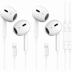 2 Packs for iPhone Headphones Wired Earbuds Earphones Nosie Reduction Built-in Microphone & Volume Control Headsets Compatible with iPhone 14/13/12/11/XR/XS/X/8/7/SE/Pro/Pro Max
