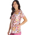 thumbnail image 7 of Tooniforms Scrubs Top For Women V-Neck Print TF626, 7 of 7