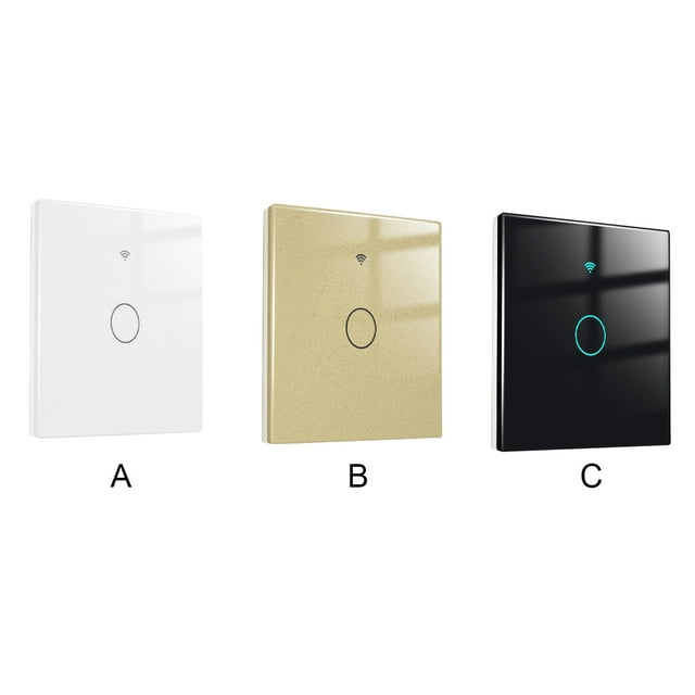Tuya Commutateurs d'Éclairage Intelligents Compatibles Bluetooth Application Panneau de Commande à Distance Module de Minuterie Vocale Maison Bureau Salon Noir
