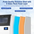 thumbnail image 3 of Homhougo 70lbs/24h Commercial Ice Maker Machine, Freestanding/Under Counter Stainless Steel Built-In Ice Makers with 22Lbs Ice Storage Capacity for Restaurant/Bar/Cafe/Shop/Home/Office, 3 of 7