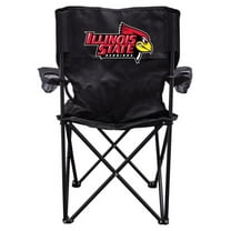 Outdoor Camping Chair - Illinois State University with Red Head Black Folding Camping Chair with Carry B