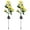 Yellow, variant on Solarek 2 Pack Solar Garden Stake Light Outdoor LED Solar Rose Flowers Lights Rose Flowers Waterproof Solar Decorative Lights for Patio Courtyard Pathway Garden Lawn