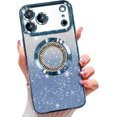 thumbnail image 1 of Funda magnética con purpurina para iPhone 17 Pro Max, compatible con MagSafe, protección total, delgada, a prueba de golpes y arañazos, con protector de lente de cámara, red antipolvo y brillo, 1 of 7