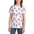 thumbnail image 3 of Wukai Lavender Flowers Youth Unisex Short Sleeve T-Shirt for Boys, Girls, Teens, and Kids-X-Small, 3 of 7