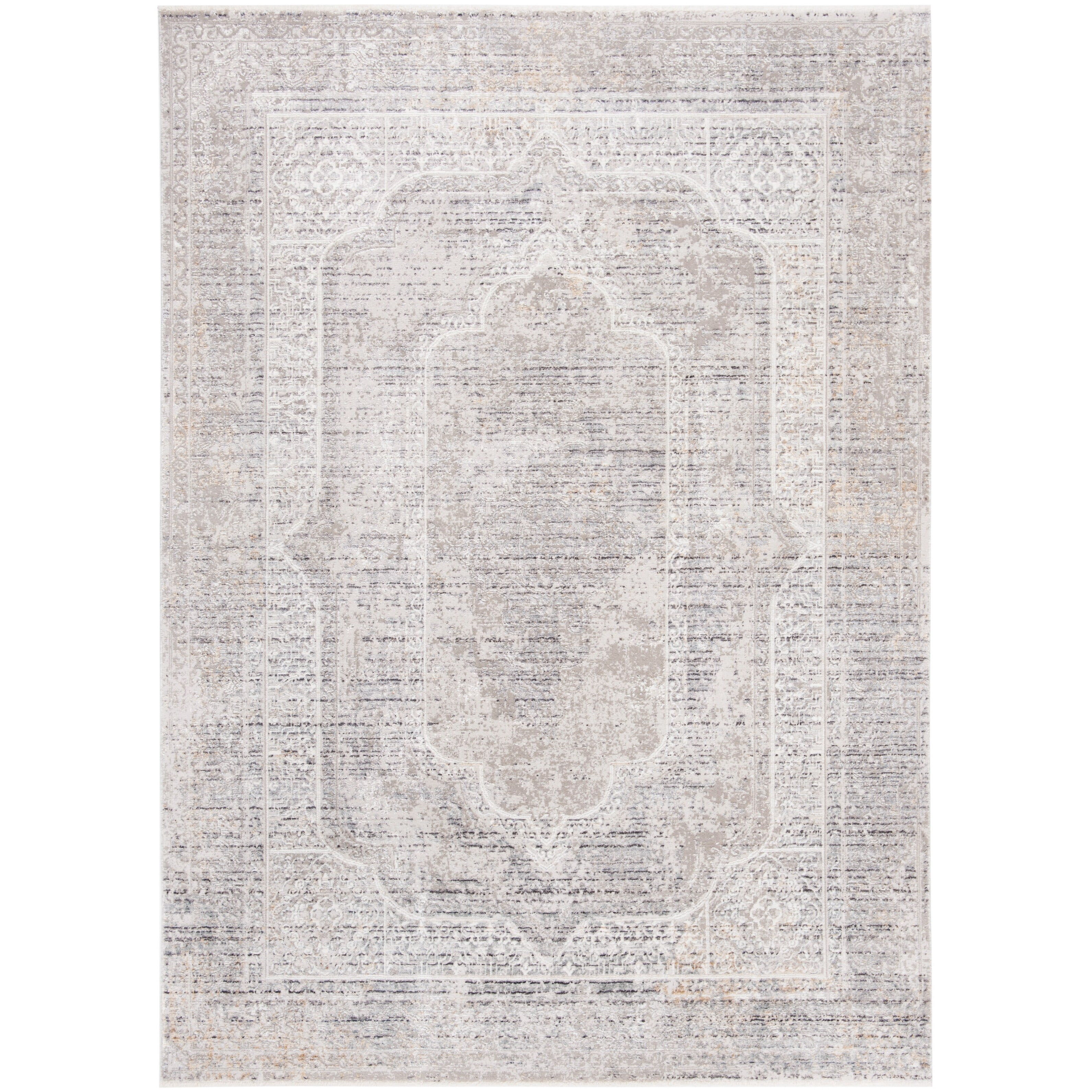 SAFAVIEH Dream Tangier Distressed Area Rug, Grey/Ivory, 5' x 8'