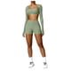thumbnail image 1 of Conjuntos de entrenamiento de 2 piezas for mujer, sujetador deportivo acolchado de manga larga, trajes de gimnasio de cintura alta con, 1 of 5