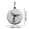 thumbnail image 2 of Stainless Steel Whale Tail Maori Symbol Round Medallion Keychain Circle Ring, 2 of 2