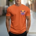 thumbnail image 2 of VBTAPA Mens Hawaiian T-shirts Short Sleeve Palm Tree Graphic Tees Lightweight Casual Workout Shirts Tropical Summer Vacation Tops Orange M, 2 of 6