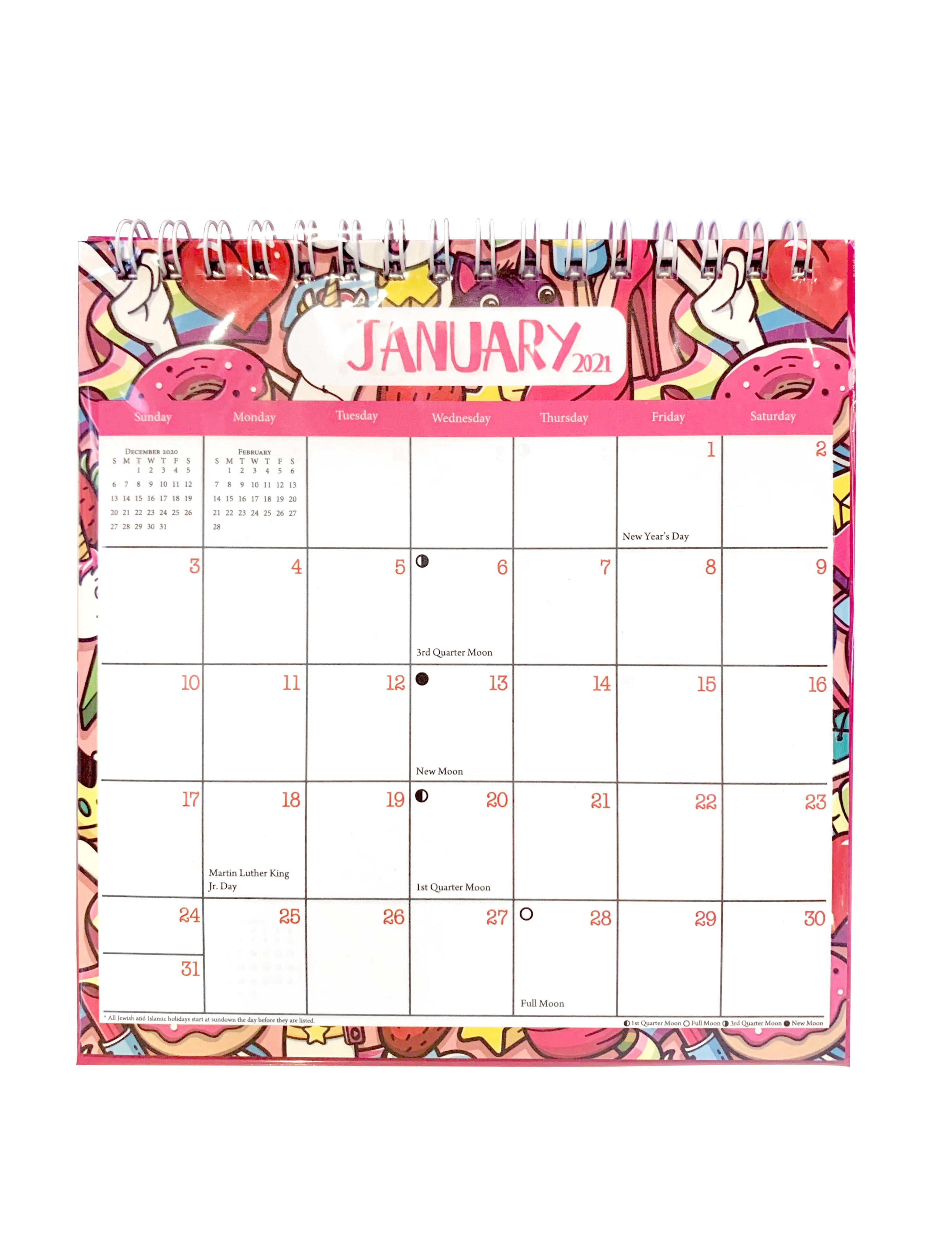 Desk Calendar for The Year 2021, Academic Desk Calendar