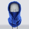 thumbnail image 1 of Men Women Winter Balaclava Warm Soft Fleece Drawstring Neck Gaiter Cycling Hiking Running Outdoors Hat, 1 of 7