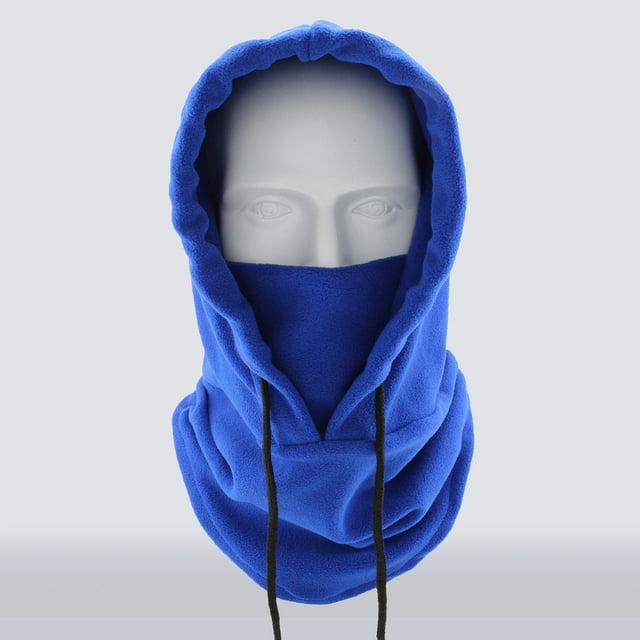 Men Women Winter Balaclava Warm Soft Fleece Drawstring Neck Gaiter Cycling Hiking Running Outdoors Hat