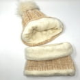 thumbnail image 4 of Women Beanies Hat And Scarf Set Beige Color, 4 of 4