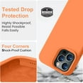 thumbnail image 4 of Compatible with iPhone 14 Pro Max Case, Upgraded Slim Liquid Silicone Case, [Anti-Scratch Soft Microfiber Lining] Full Covered Soft Gel Rubber 14 Pro Max iPhone Case 6.7 inch - Bright Orange, 4 of 13