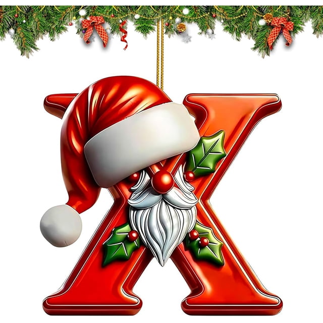 Adornos navideños colgantes, 26 letras, adornos navideños colgantes, adornos navideños personalizados, decoración navideña, adornos navideños colgantes, adornos navideños para exteriores, decoraciones