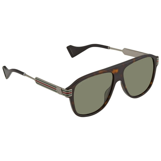 hjort Bliv såret Forbavselse Gucci Polarized Green Men's Sunglasses GG0587S-002 57 - Walmart.com