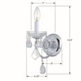 thumbnail image 5 of 3221-CH-CL-MWP Crystorama Lighting Imperial - 1 Light Wall Mount in Classic Style - 4.75 Inches Wide by 13.5 Inches High-Polished Chrome Finish-Hand, 5 of 6