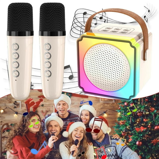 BotaniNest Glistenwing Mini Karaoke Glistenwing Mini Karaoke Machine With Voice Changer Mini Karaoke Machine Voice Changer Mini Karaoke Machine With 2 Wireless Microphones And Voice Change