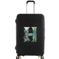 thumbnail image 1 of Housses de Valise Housse Protectrice Bagage de Voyage Anti-Rayures Housse Anti-Poussière Réutilisable Housse Lavable Motif Imprimé Lettres Poisson 8 Poissons Lettre H TG, 1 of 6
