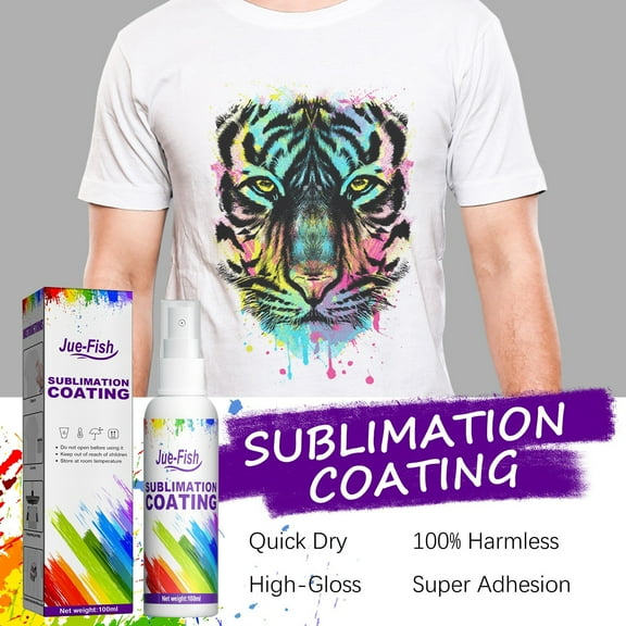 Sublimation Coating Spray Is Suitable for Cotton Tshirts Including Polyester Mouse Pad Carton Canvas Easy Sublimation and Quickdrying 100ML Holiday Savings Gifts