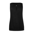 thumbnail image 5 of Fshinging 2026 Summer Fashion Tank Top for Women V Neck Keyhole Basic Solid Casual Sleeveless Regular Fit Plus Size Outfits Black L, 5 of 6