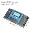 thumbnail image 2 of Controlador de carga solar MPPT Uxcell 40A Cargador de panel solar 12V/24V automático, regulador inteligente con pantalla LCD 4 USB, 2 of 5