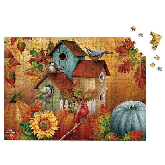 Briarwood Lane Fall Floral Birdhouses 1000 Piece Jigsaw Puzzle