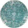 thumbnail image 5 of Unique Loom Sofia Collection Area Rug - Casino (5' 1" Round Turquoise/Ivory), 5 of 10