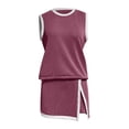 thumbnail image 4 of MuXiKeJi Clothes Plus Size Two Piece Sets for Women Short Sleeve Shirts High Waisted Shorts Pajamas Lounge Matching Set(1X-5X), 4 of 6
