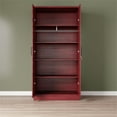 thumbnail image 6 of Better Home Products Harmony Wood Two Door Armoire Wardrobe Cabinet in Mahogany, 6 of 10