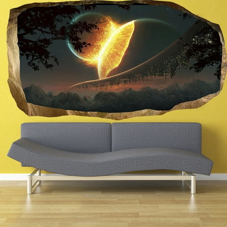 Startonight 3D Mural Wall Art Photo Decor Fairy World Amazing Dual View Surprise Wall Mural Wallpaper for Bedroom Abstract Wall Paper Art Gift Large 47.24 ‘’ By 86.61 (The Best 3d Wallpapers In The World)