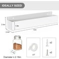 thumbnail image 4 of Adhesive Acrylic Spice Rack Organizer for Wall with Nano Double Sided Tape, Spice Shelf Organization for Kitchen Cabinet Door/Pantry Door, Wall Mount Seasoning Rack (White - 4 Pack), 4 of 13