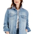 thumbnail image 2 of Style & Co Denim Trucker Jacket Bandana Roses XL, 2 of 3