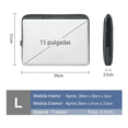 thumbnail image 3 of Funda Impermeable Malubero Para Laptop 15.6 Pulgadas Gris Oscuro, 3 of 3