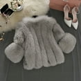 thumbnail image 3 of Munlar White Fur Jacket-Fashion Solids Fur Short ing Faux Fur Coat Clearance, 3 of 4