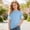 Sky Blue, variant on Girls Striped Long Sleeve Tee Soft Casual Blend Comfort Fit Top For Everyday Play School Wear Short Sleeve Shirt for Girls Tees Kids Tshirts Clothes Summer Tops T-Shirt