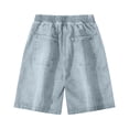 thumbnail image 6 of Havenx Casual Denim Shorts for Men Elastic Waist Drawstring Jean Shorts with Pockets Wide Leg Shorts Classic Summer Baggy Loose Fit Streetwear,Light Blue M, 6 of 7