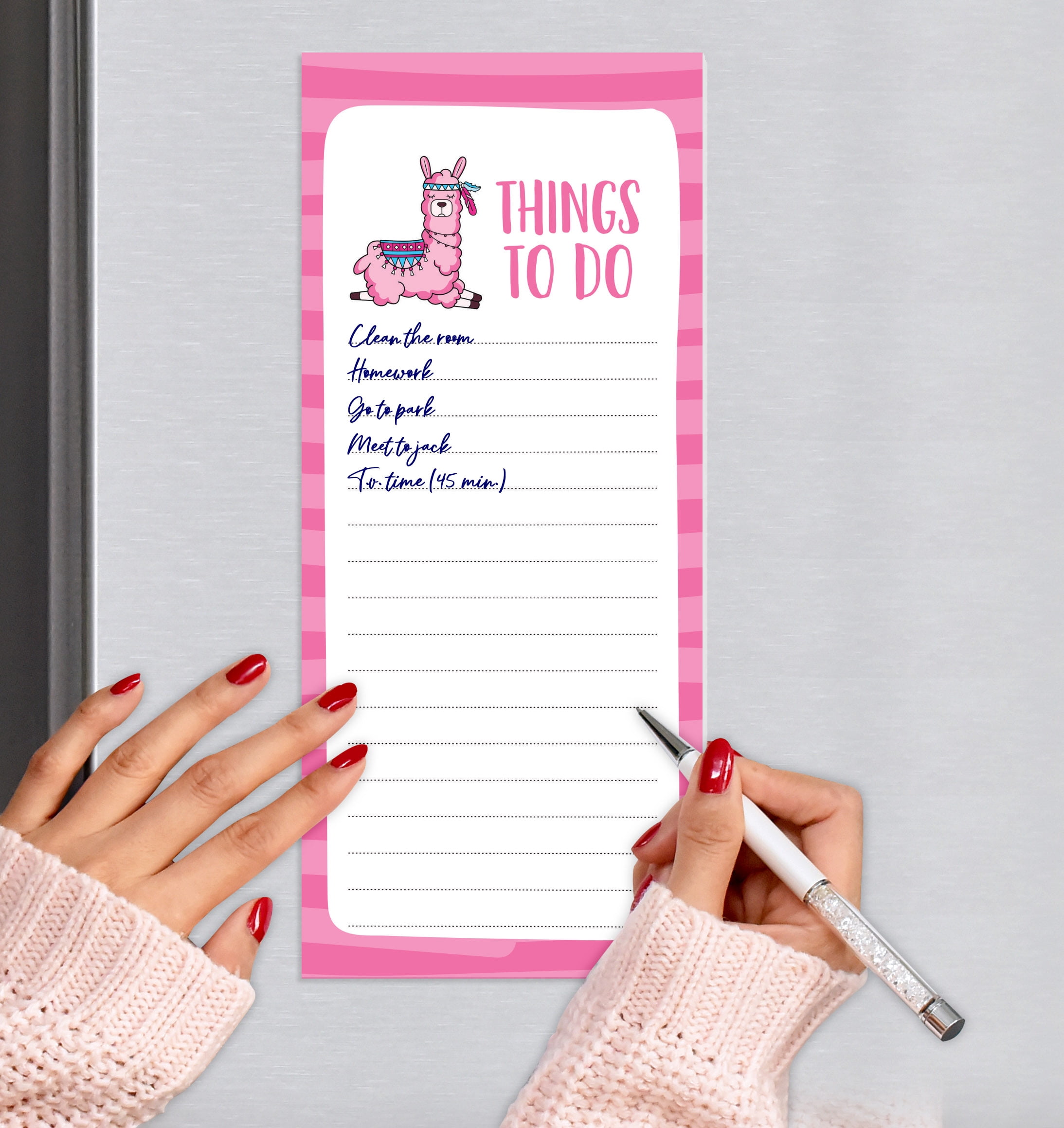 Inkdotpot Pack of 3 Magnetic Fridge To-Do List Notepads- Magnetic Memo Pads For Refrigerator-(50 Sheets Each)-SG