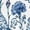 Blue Floral Print, variant on Mushroom Leaf Pattern, Maxi Dress for Women Moroccan Mumu Dress Plus Size Casual Lightweight Kaftan Swim Cover Up for Vacation