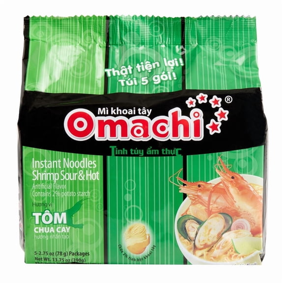 Omachi Instant Noodles Hot & Sour Shrimp Flavour