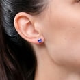 thumbnail image 3 of ANGARA Natural Classic Basket-Set Square 2.2 ct Tanzanite Stud Earrings in 14K White Gold for Women (Size-6mm) | December Birthstone, Anniversary, Jewelry Gift for Women | Natural Tanzanite Earrings, 3 of 8