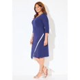 thumbnail image 4 of Catherines Women's Plus Size Asymmetrical Bell Sleeve Ponte Dress, 4 of 6
