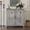 Light Gray+MDF, variant on LHYY Elegant sideboard with 2 acrylic mirrored doors Sideboard and Buffet with Storage,Hollow-Carved Accent Cabinet gray laminates and MDF substrate,spacious space adjustable shelf,living room