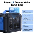thumbnail image 2 of Riwcyla Portable Power Station 80000mAh 296Wh, 300W(Peak 600W) AC Outlet Backup Power for Camping & Emergency, 2 of 8