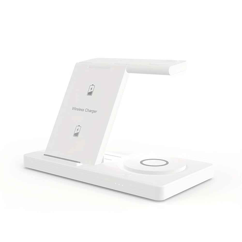 General-5 In 1 Fast Charging Dock Station - Foldable Wireless Charger Pad with Magnetic Base - for iPhone 15 14 13 12, for iWatch 9 8 7 6/for Samsung for galaxy Watch 5 Pro/4/3/Active 2 1 for airpods