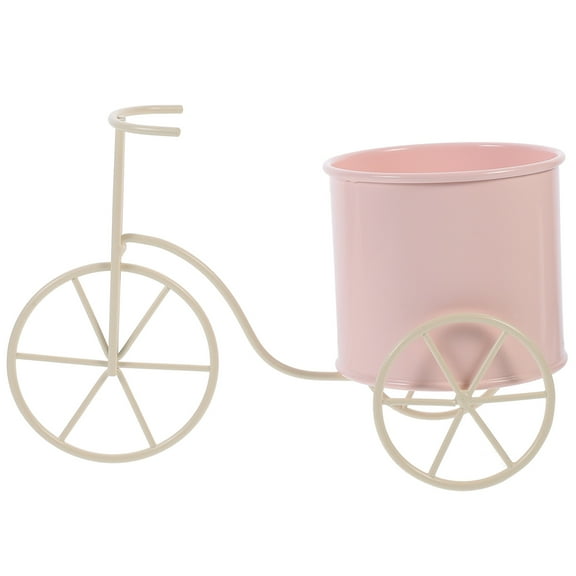 Flower Stand Bike Pot Tray Decor Decoration Plant Student Pink