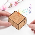 thumbnail image 4 of Cajas musicales Caja de música de madera vintage Tamaño de la palma de la mano Caja de madera con manivela Caja de música Hermoso dispositivo musical de madera tallada con melodía Eres mi sol para mam Abanopi  Cajas musicales, 4 of 6