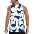 thumbnail image 3 of Gaeub Cute Cartoon Dinosaurs Men's Athletic Tank Top, Workout Sleeveless Shirts, Running Tank Tops for Gym, Running, Training - 4X-Large, 3 of 9