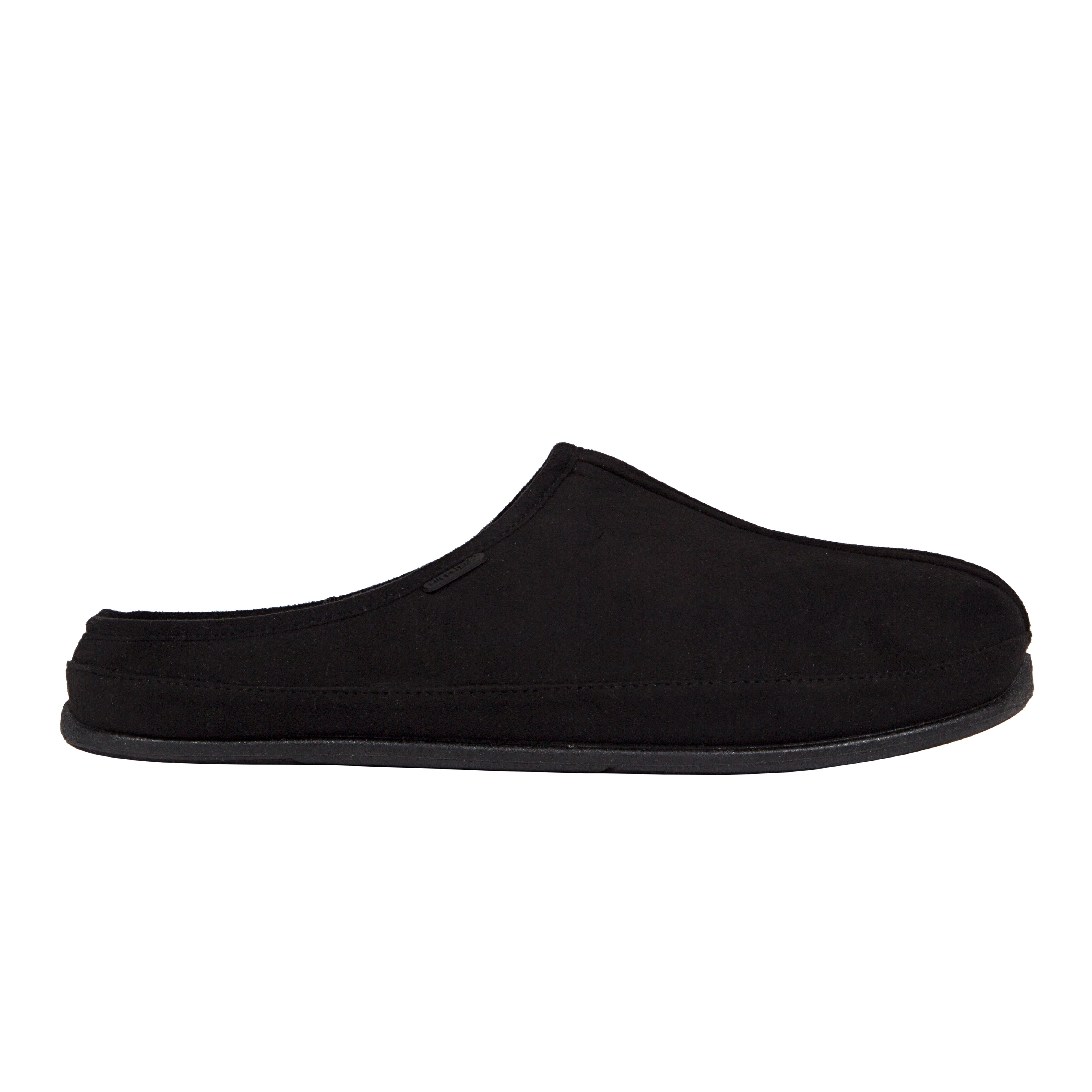 DEER STAGS SLIPPEROOZ Mens Black Shock Absorption Comfort Wherever Round Toe Slip On Slippers Shoes 12 M